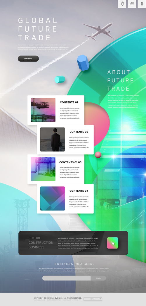 漸變色彩引領(lǐng)溝通合作 Web科技助力企業(yè)商務(wù)發(fā)展與網(wǎng)頁(yè)設(shè)計(jì)